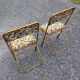 2 folding chairs lausanne vintage tapestry