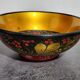 Vintage Soviet Khokhloma wooden bowl in excellent condition.