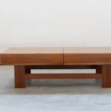 Walnut coffee table with compartment, 1970