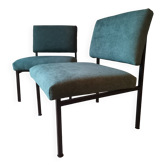 Fauteuils chauffeuses annees 60 verts
