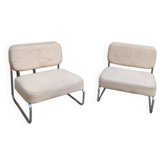 Pair of vintage fireside chairs