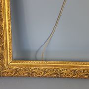 Old wooden frame - golden stucco period 1900 66x50cm, leaf 57x41 cm S26