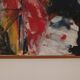 Original Swedish Oil on Canvas – “Abstract” by KB – Vintage & Framed  49 ×