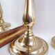 Pair Golden Brass Candlesticks