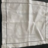 Lot de 3 taies en coton brodés main