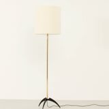 Brass and lacquered metal floor lamp, Spain, 1950s