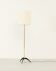 Brass and lacquered metal floor lamp, Spain, 1950s
