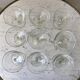Lot de 10 coupes à champagne en verre cristallin années 50-60