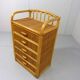Commode en rotin et osier, années 1980