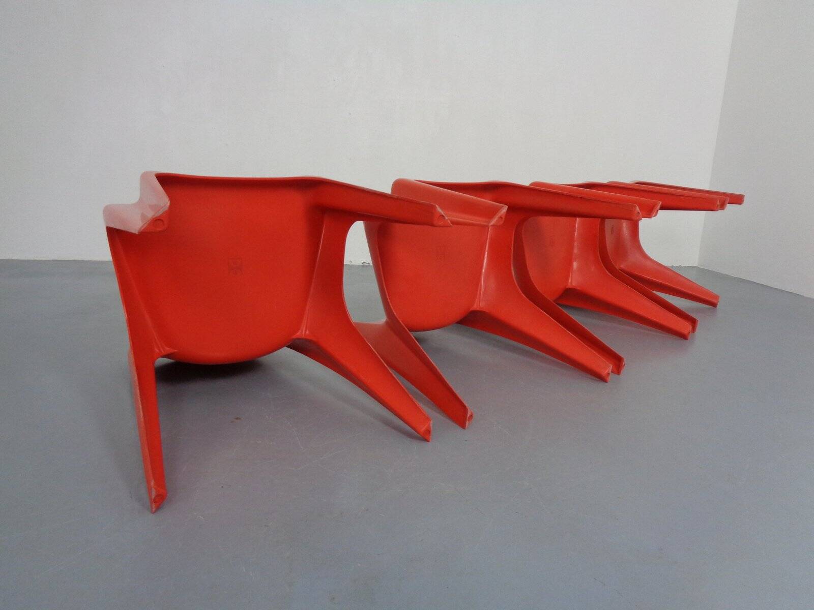 B1171 Fiberglass Stacking Chairs by Helmut Bätzner for Bofinger, 1960s, Set of 4
