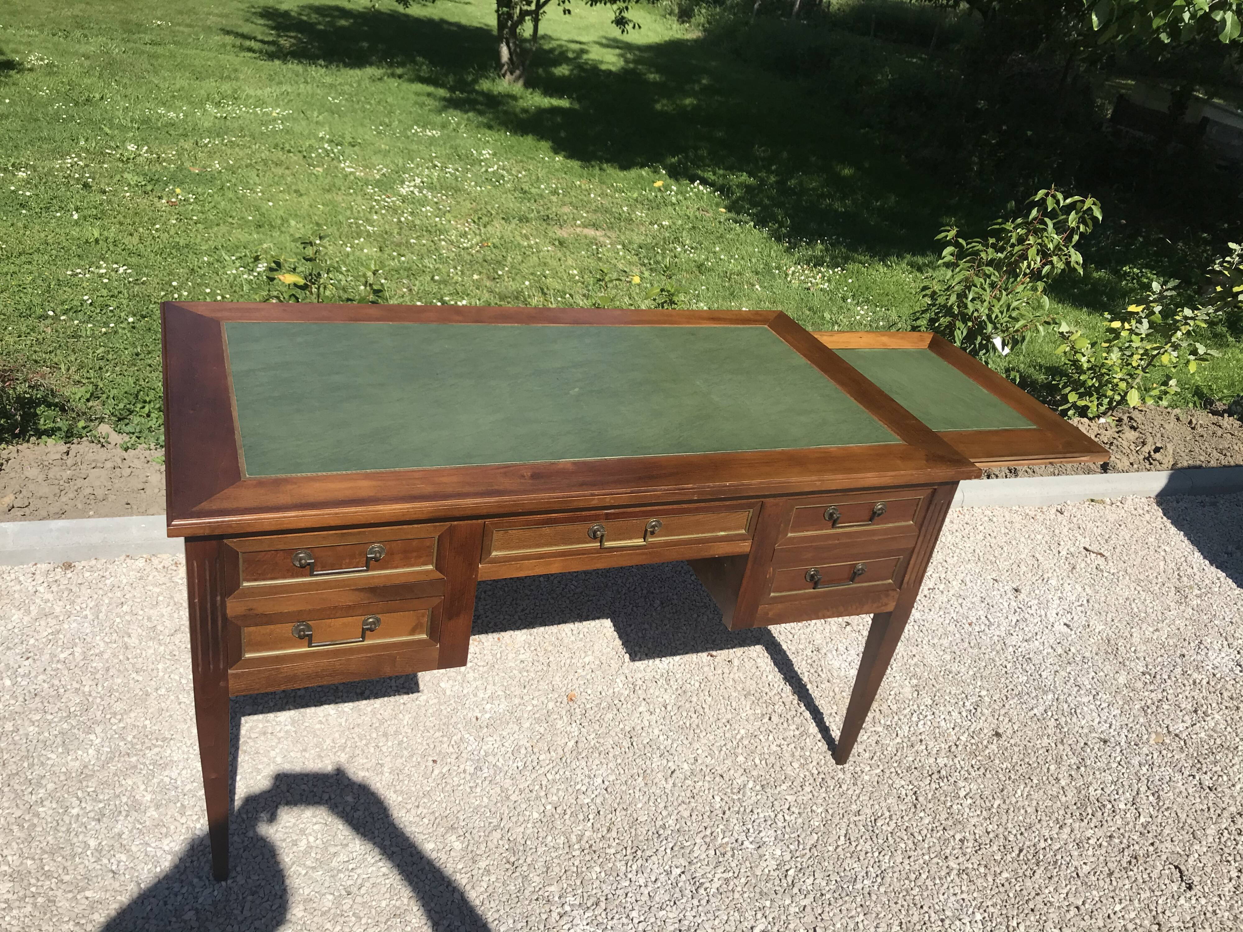 Louis XVI style desk in walnut period 1950