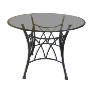 Table ronde pieds métal