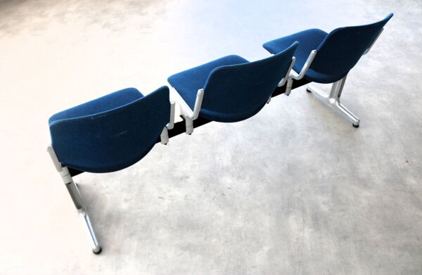 Banc vintage   Banc de salle d'attente   Années 1970   Castelli