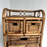 Rattan chest of drawers