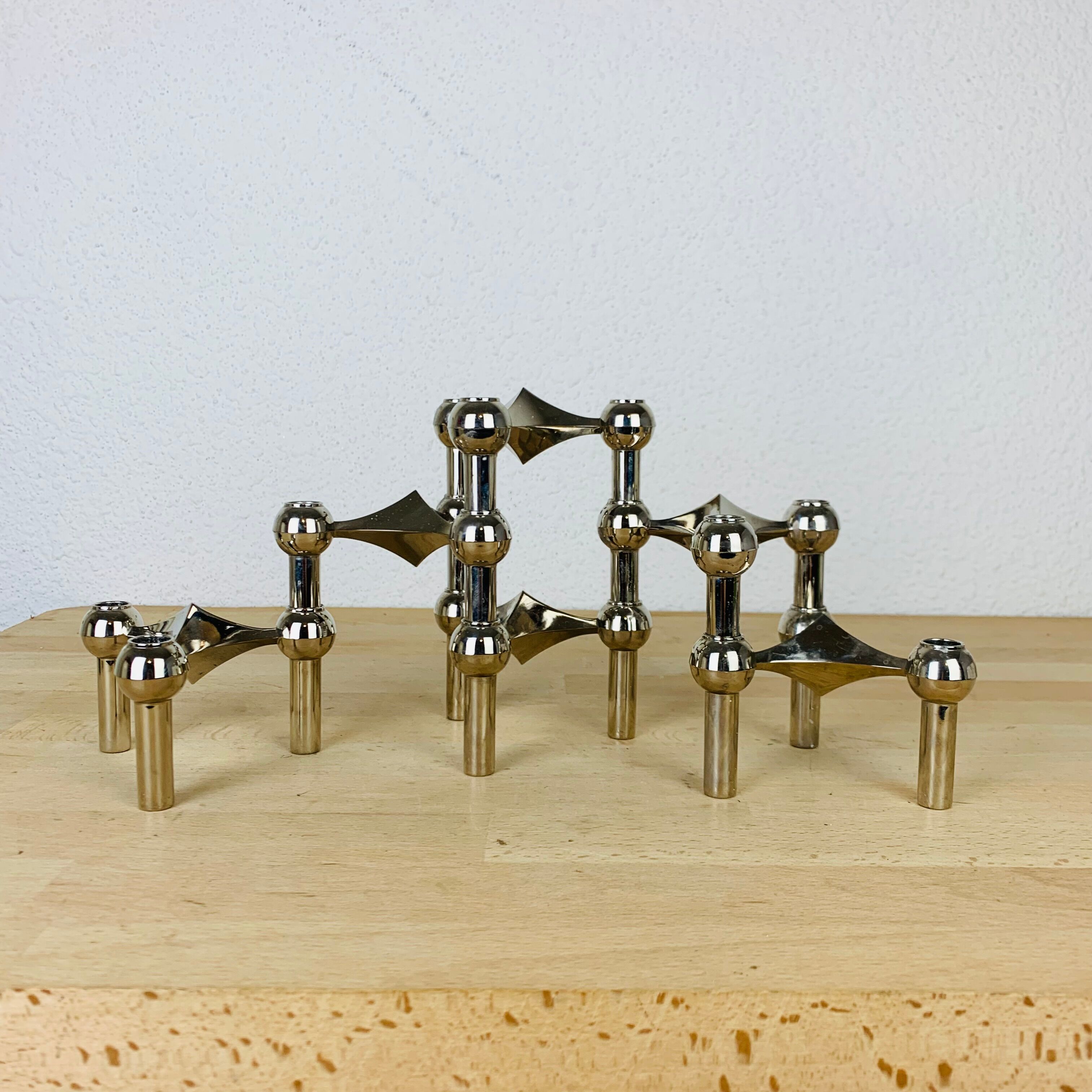 6 candle holders Hans Nagel and Werner Stoff 60s