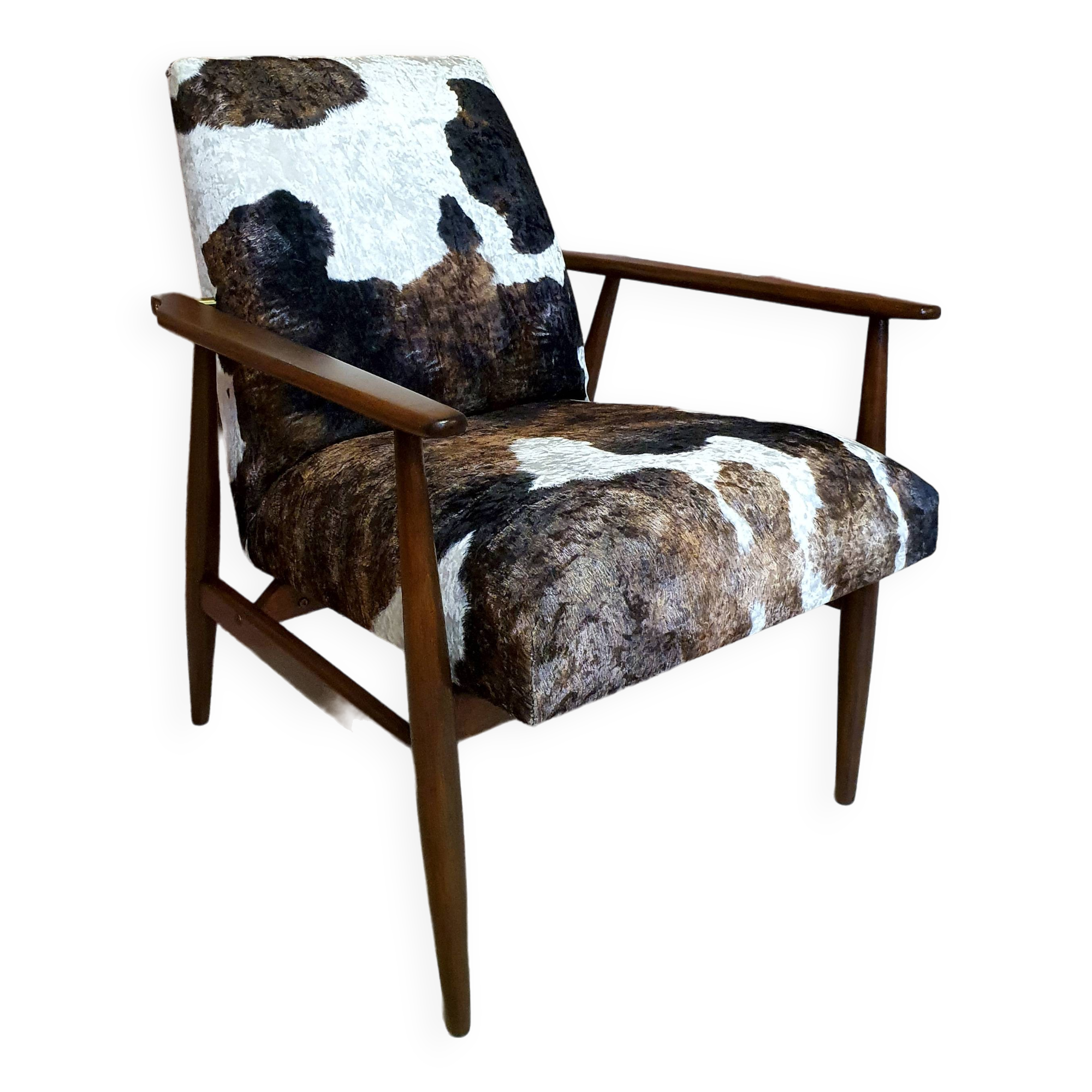 Renovated Armchair 1960s, PRL, vintage, Henryk Lis, Fox