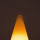 Lampe SCE Teepee Habitat en verre dépoli orange