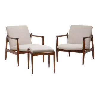 Lot de 2 fauteuils GFM-64 avec repose-pieds