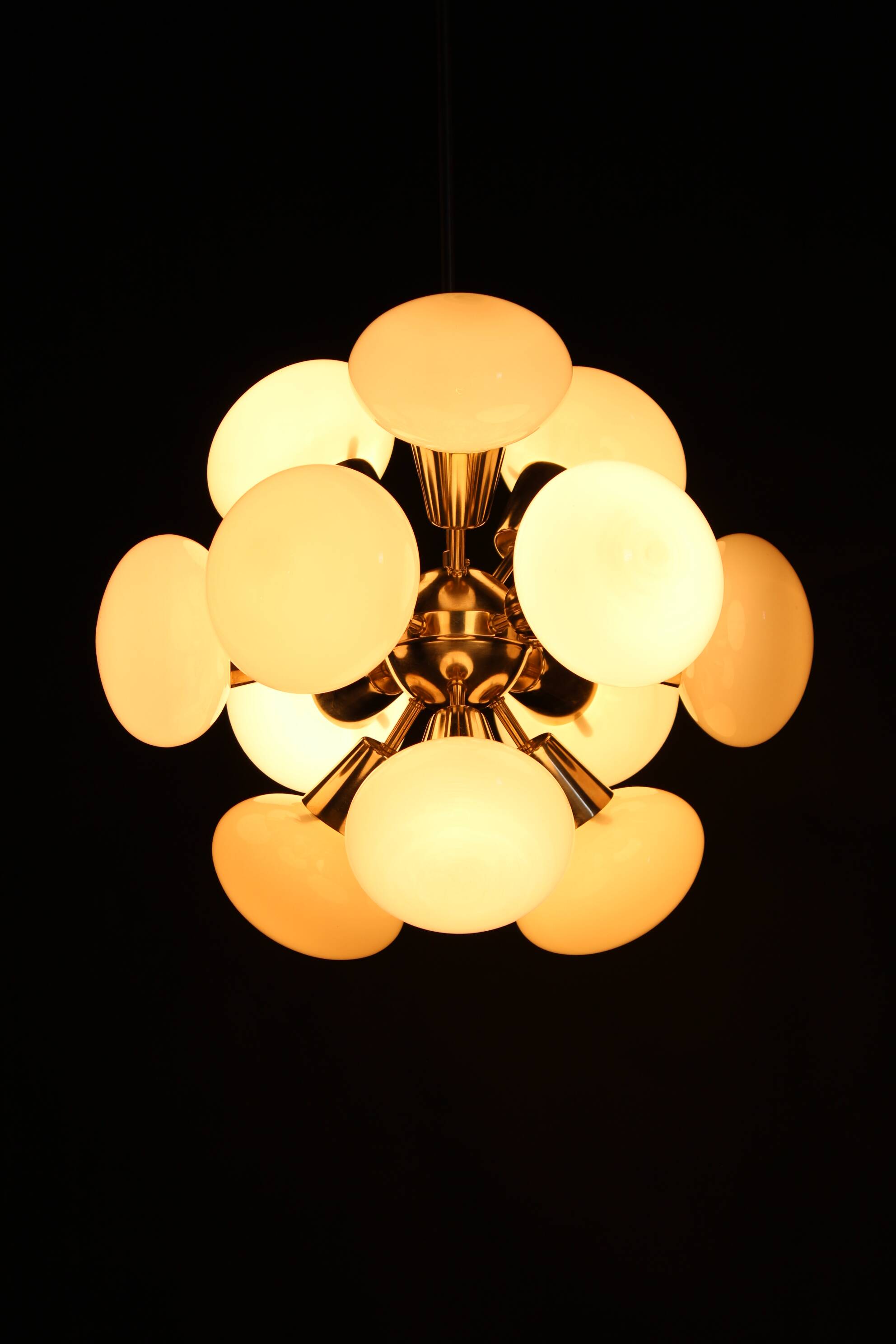 1970s Chrome Plated  12-Flamming  Sputnik , Czechoslovakia