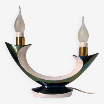 Lampe en céramique irisée de Verceram France c.1960