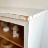 Large antique school wardrobe/bookshelf in solid pine – 1950