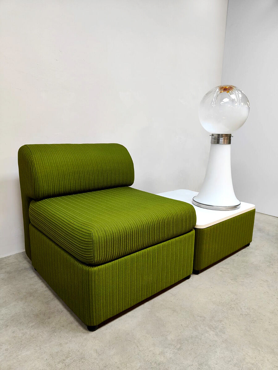 Vintage Italian design glass floor table lamp