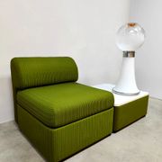 Vintage Italian design glass floor table lamp