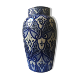 Large blue vase in Moroccan ceramic from Safi