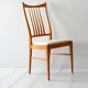 Lot de 4 chaises scandinaves vintage en hêtre des années 1950