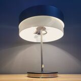 Table lamp in black metal and white glass, by Kamenicky Senov 1960s