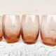 Handmade pink soufflé glasses