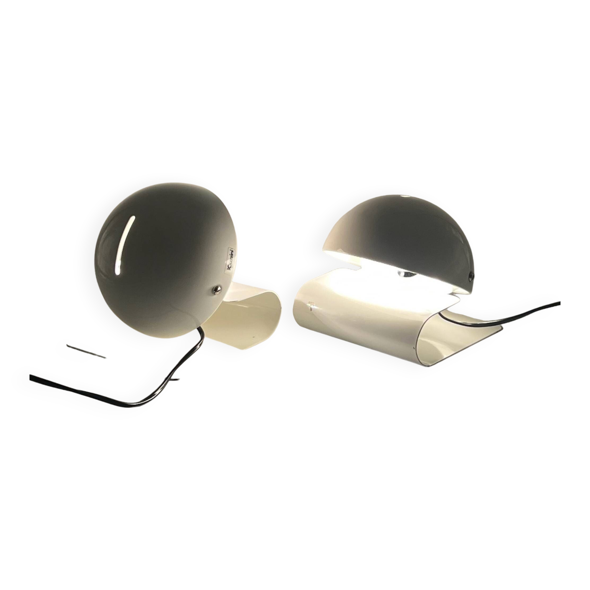 Pair of 'Bugia' Lamps by Giuseppe Cormio iGuzzini - Adjustable Space Age Italian Lights 1970s