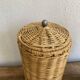 Tall box with woven straws