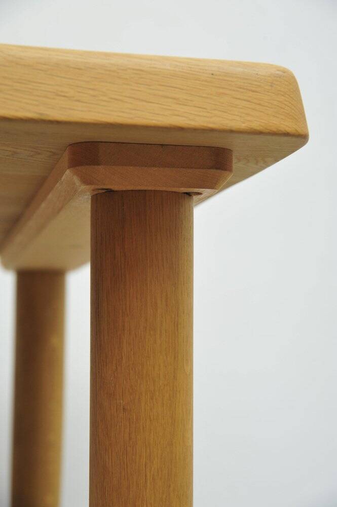 Square oak coffee table, 1960s