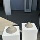 Duo of gray Indonesian ceramic bowls or salad bowls