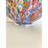 Lampe de table en verre de style oeuf de Murano multicolore floral contemporain, lot de 2 ou une paire de lustres