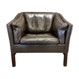 Scandinavian design leather armchair 1960.