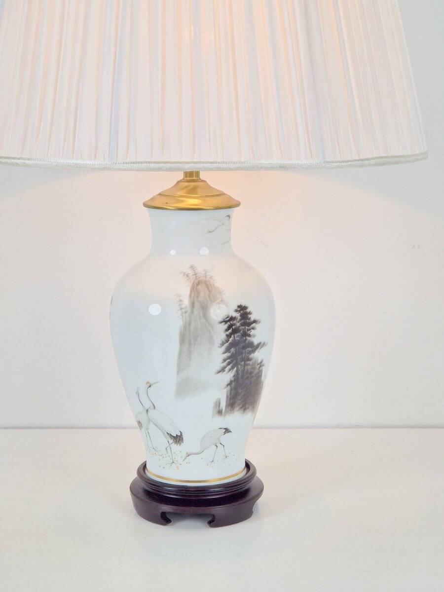 Japanese Table Lamp by Haruo Momoki for Franklin Porcelain, 1980s