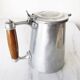 COFFEE POT in Aluminum and wood from the 1950s French Navy