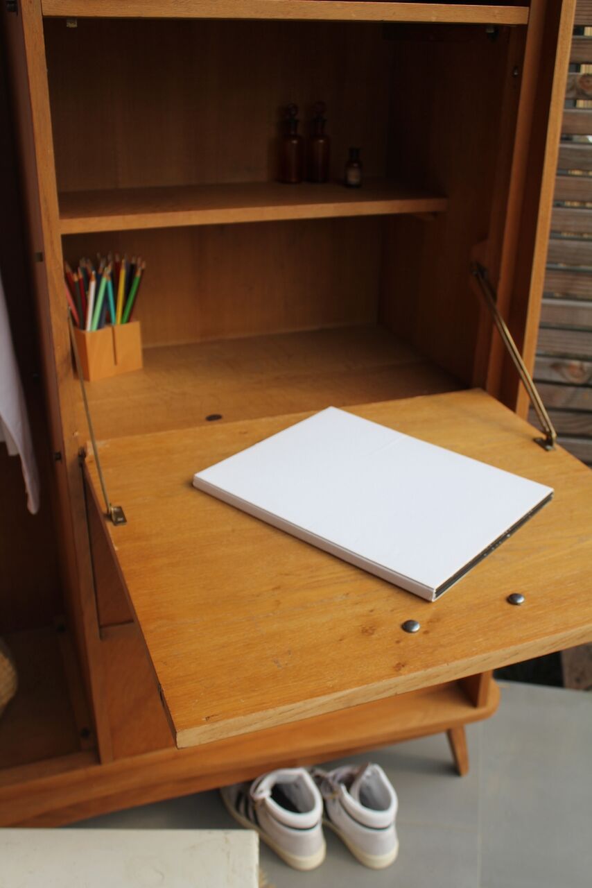 Vintage wardrobe compass feet