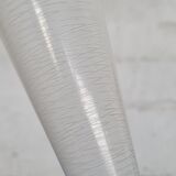 Brass and white opaline chandelier