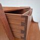 1960s, Danish chest of drawers, original condition, foldable mirror, solid teak wood.