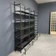Industrial Iron Library Wall Shelving Cabinet