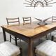 Vintage Dutch design dining set ladder back chairs & table