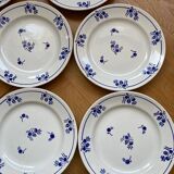 Saint Amand dessert plates blue flowers