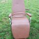 Old chaise longue in faux leather skai lama