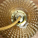 Vintage amber glass hanging lamp