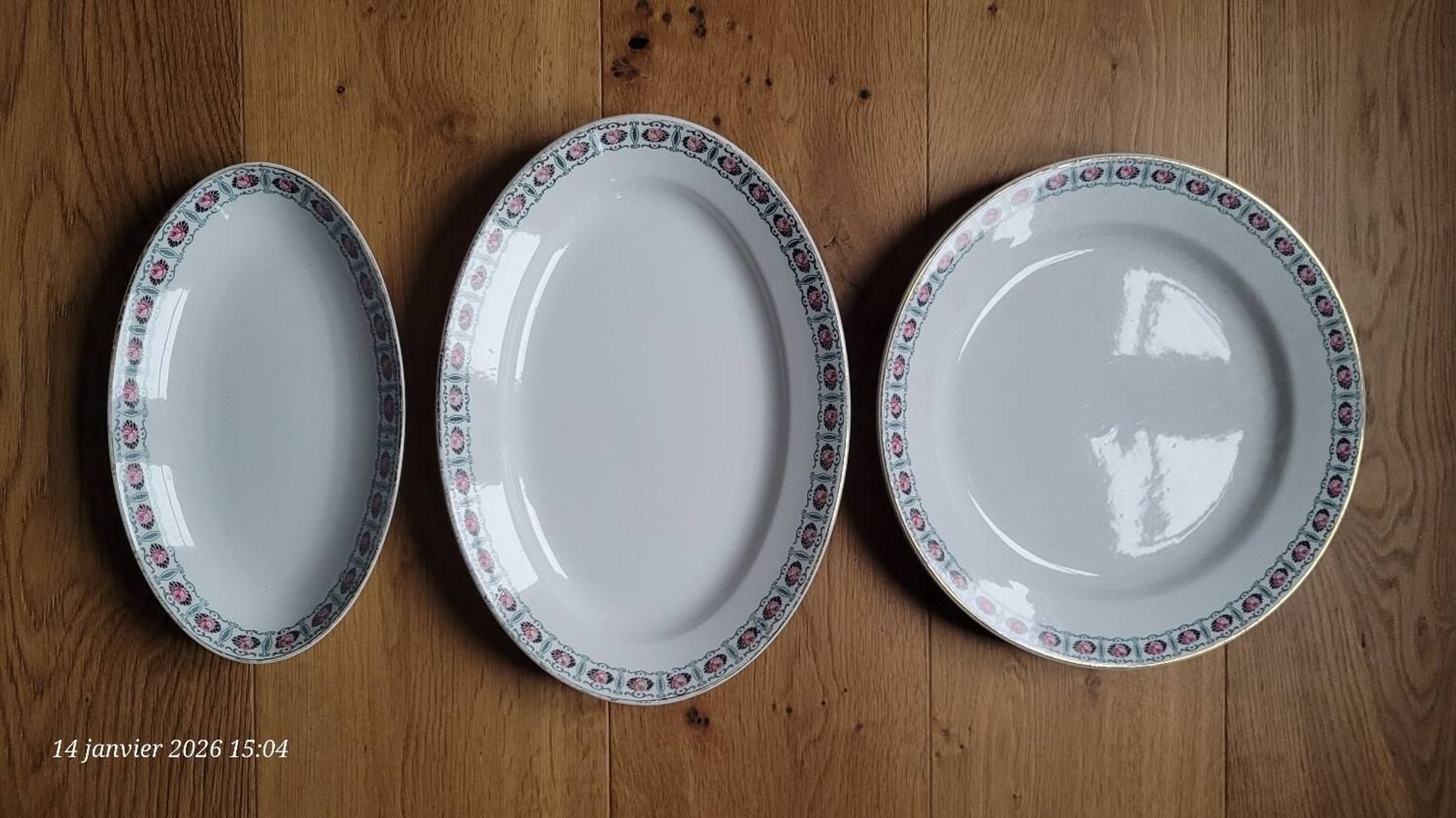 3 antique serving dishes
