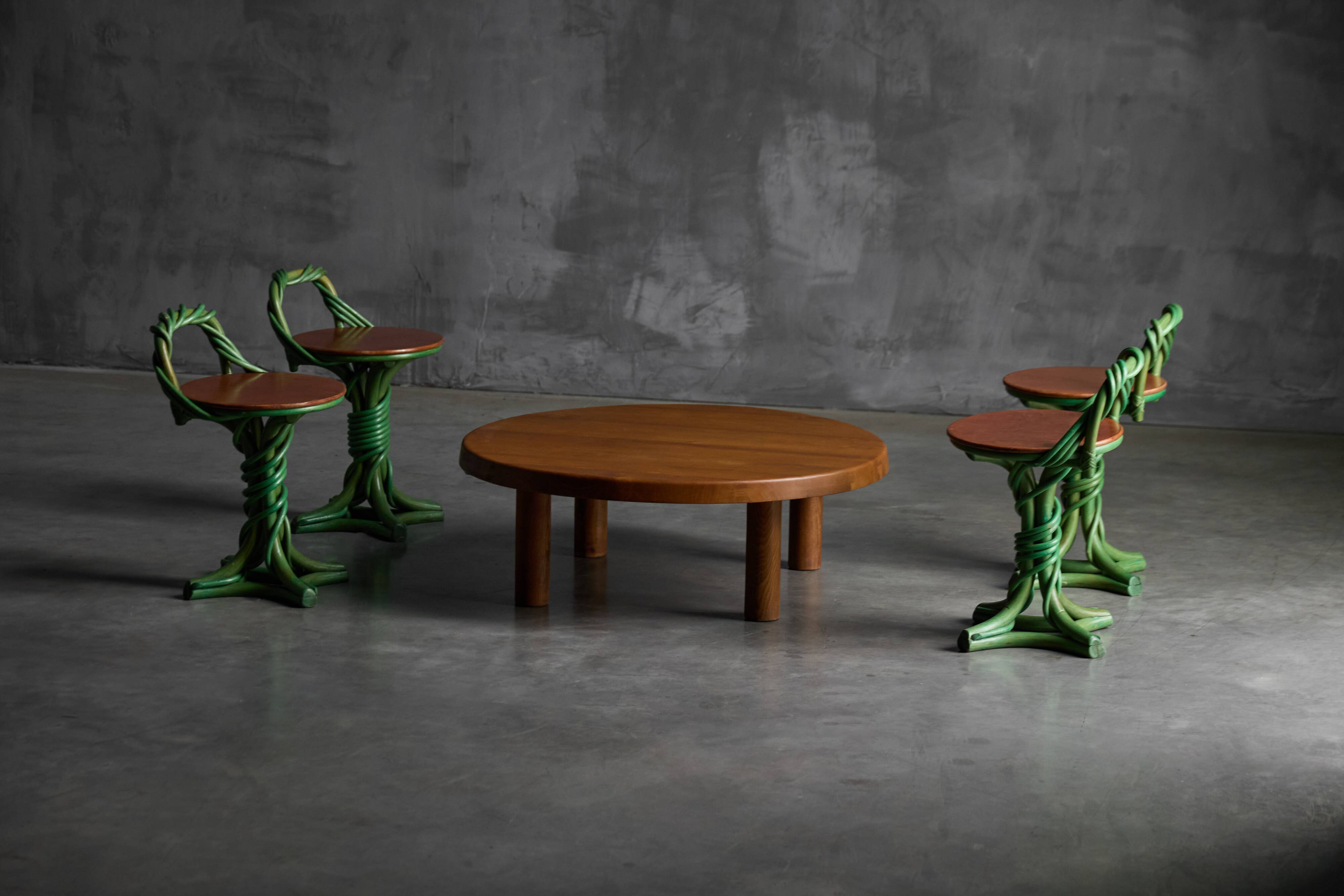 Whimsical Vine Twist Stools, France, Late 20th Century