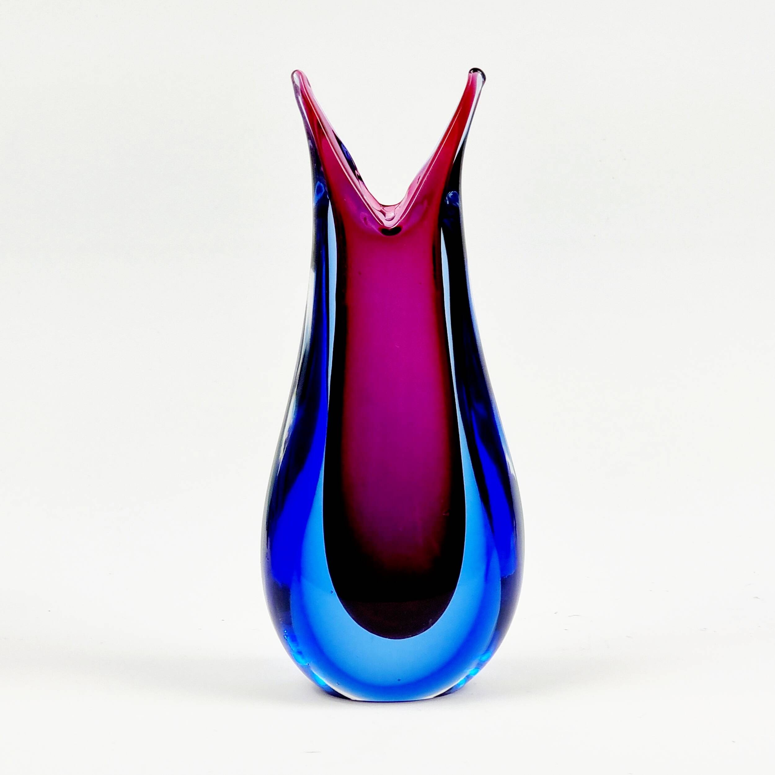 Vase Sommerso en verre de Murano du milieu du siècle par Flavio Poli pour Seguso, Murano, Italie, années 1960